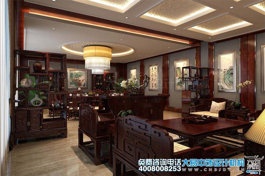北京朝陽高端中式會所設(shè)計