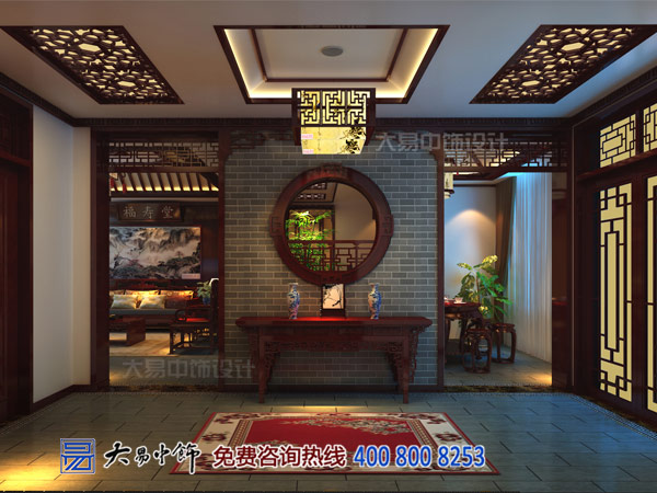 黑龍江哈爾濱280平米中式復(fù)式樓裝飾效果圖