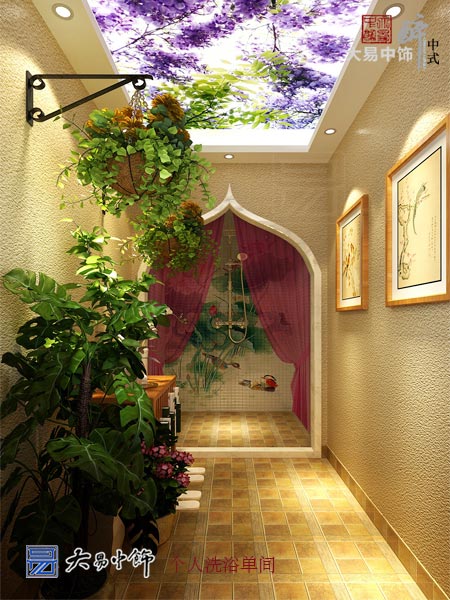 北京建國門瑜伽會(huì)館中式裝修硬裝效果圖